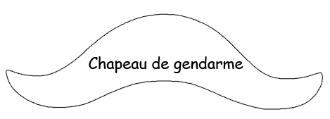 CHAPEAUX de GENDARME  - Exemples de forme de Tête de MIROIR