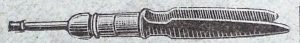 Pied Fourche métallique Gravure Cata. 1899
